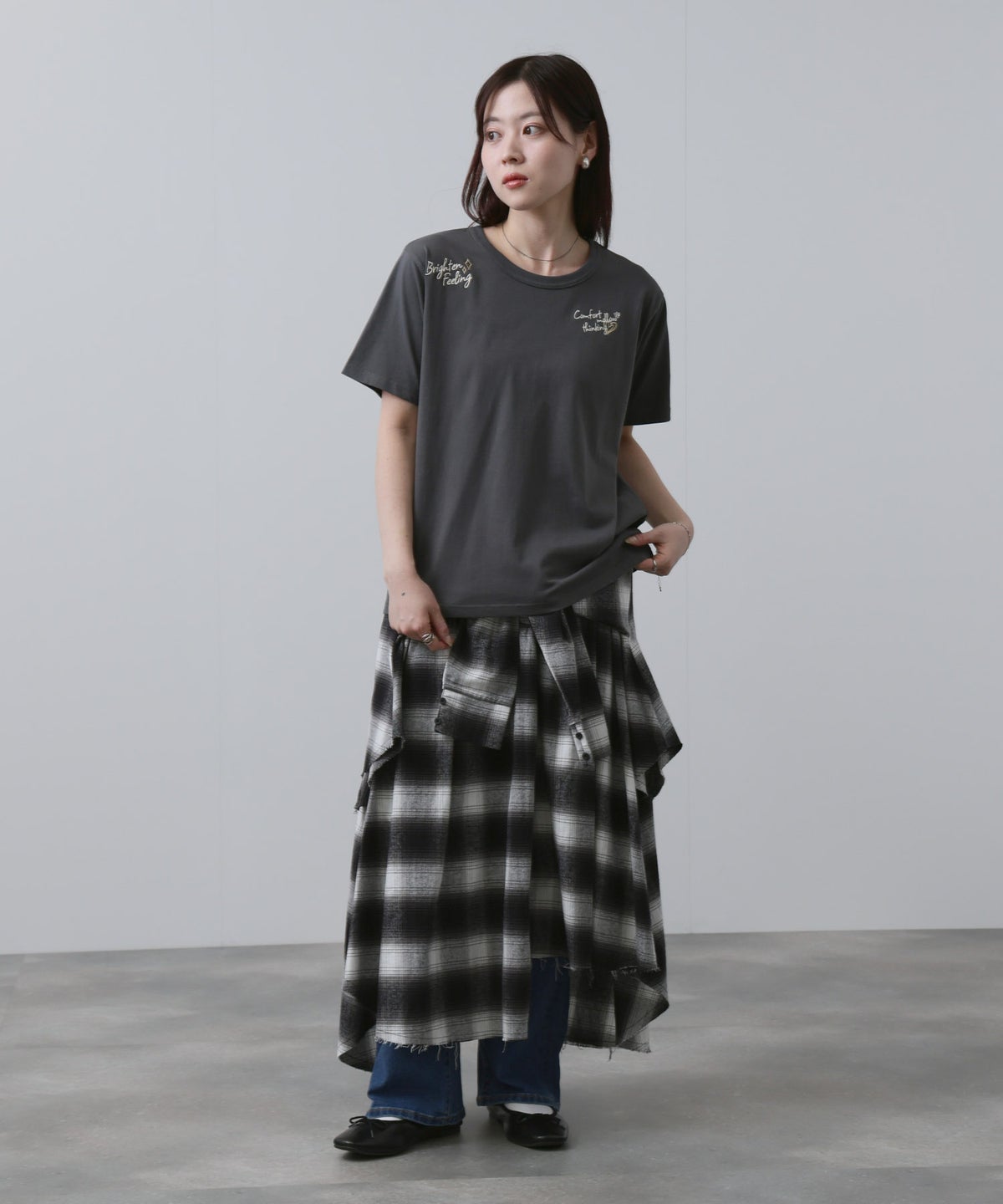NAVY ベーシックプリントTシャツ レディース メール便 対応商品