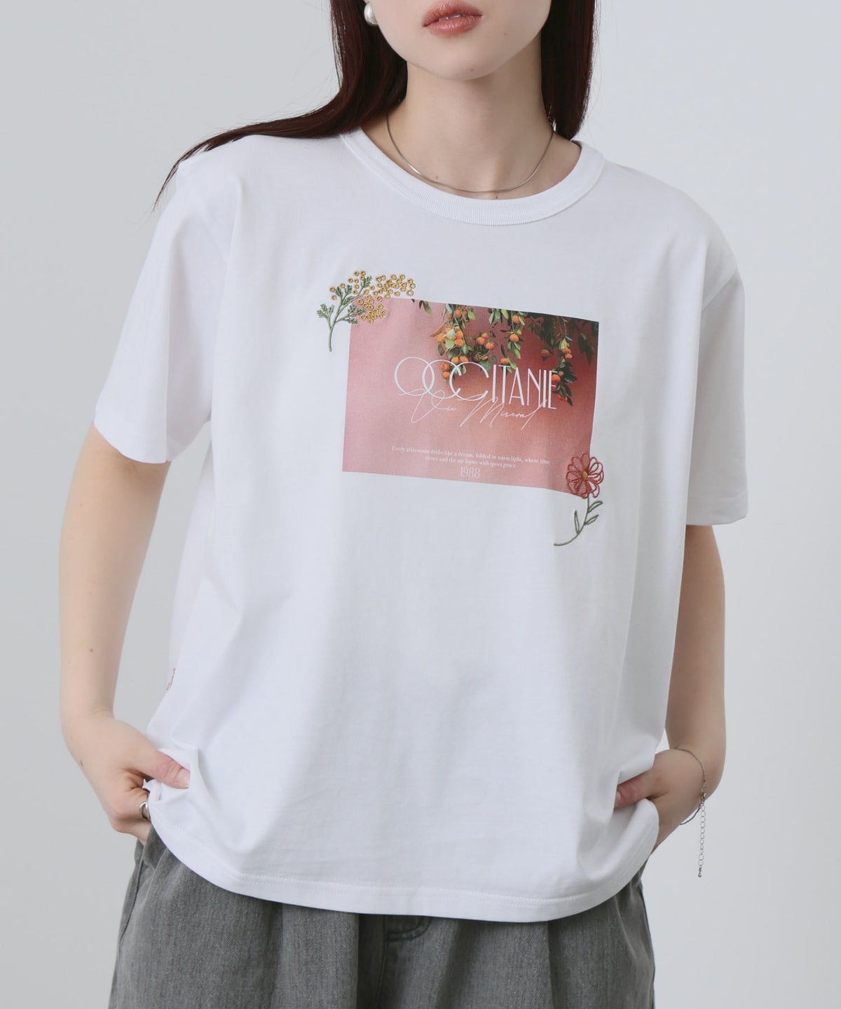 NAVY ベーシックプリントTシャツ レディース メール便 対応商品