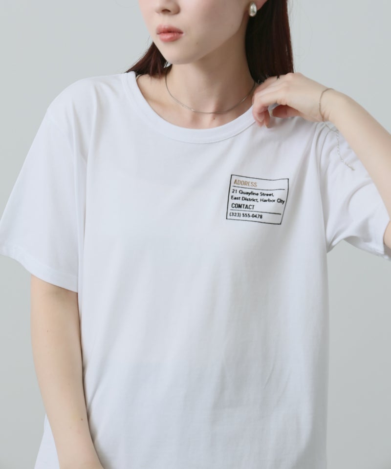 NAVY ベーシックプリントTシャツ レディース メール便 対応商品商品画像-11