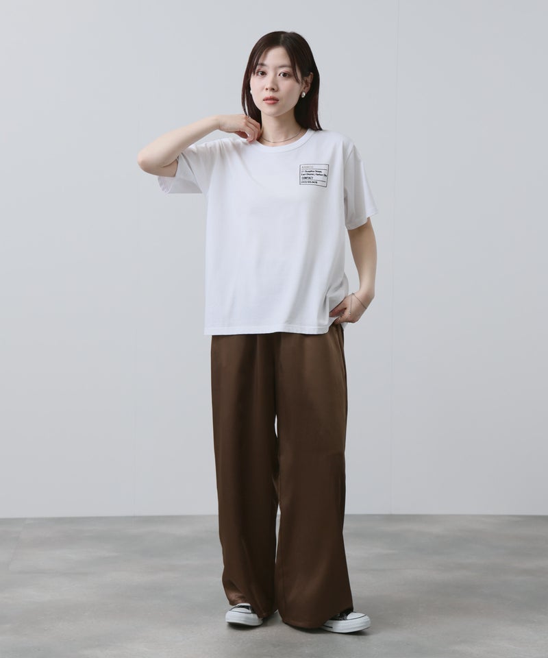 NAVY  ベーシックプリントTシャツ レディース メール便 対応商品商品画像-12