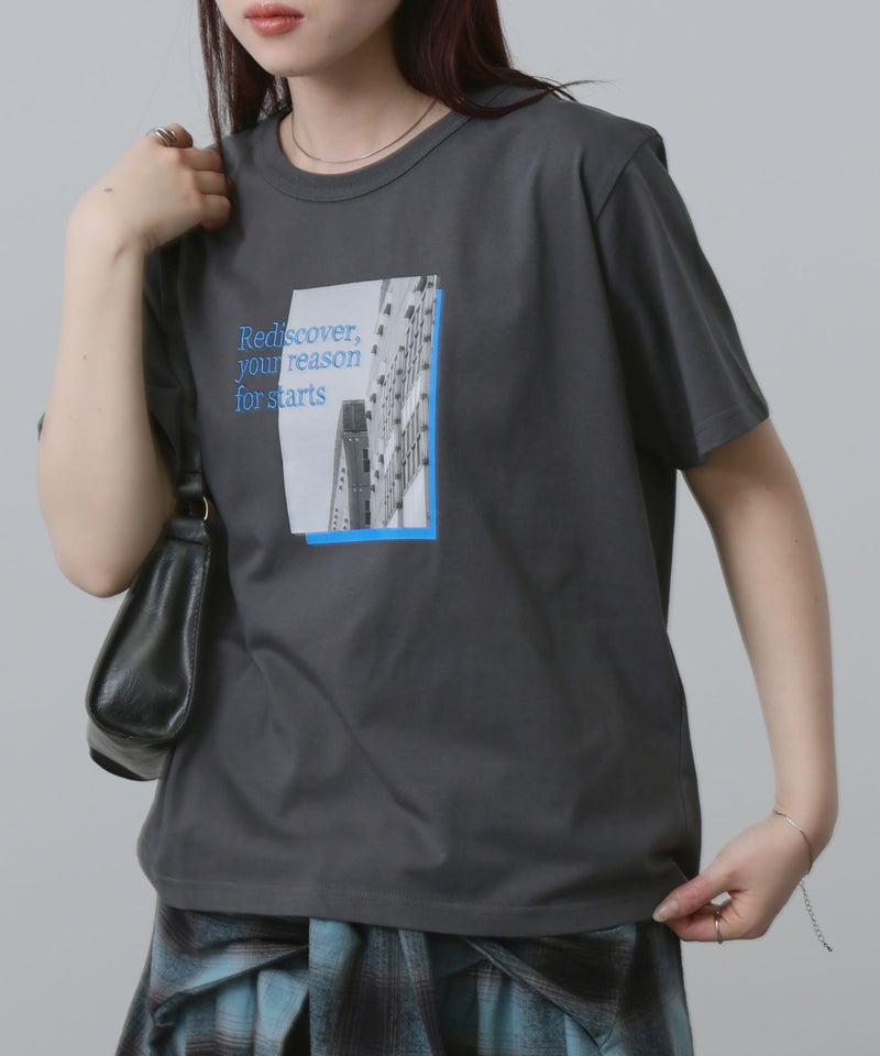 NAVY  ベーシックプリントTシャツ レディース メール便 対応商品商品画像-14