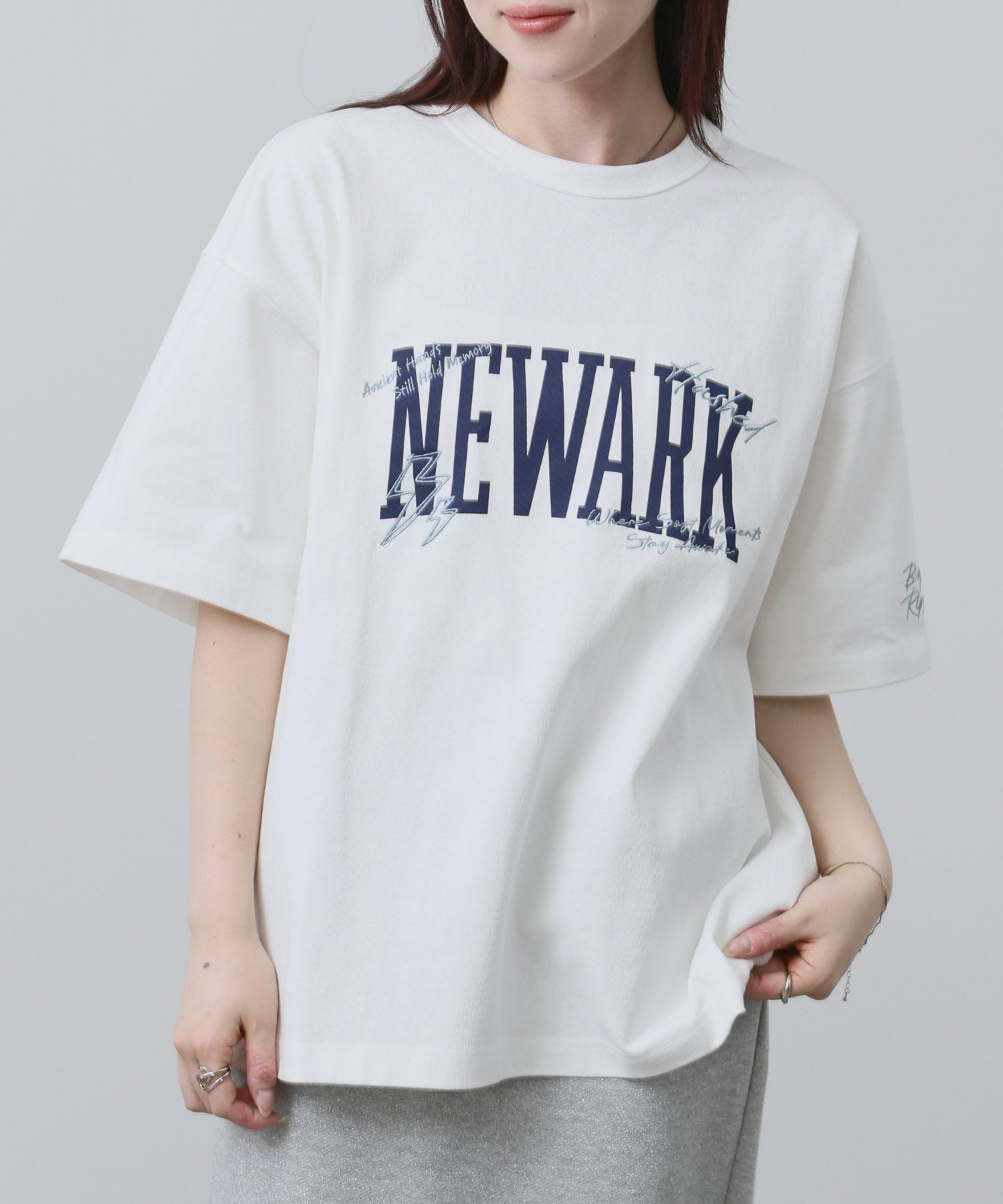 NAVY ヘビーウエイトルーズTシャツ レディース