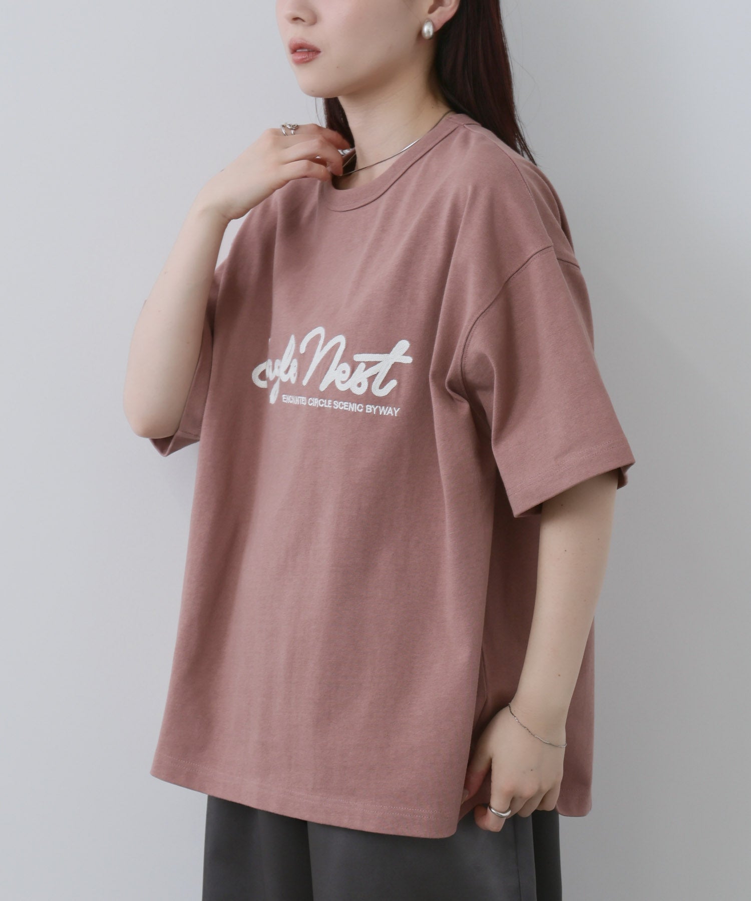 NAVY ヘビーウエイトルーズTシャツ レディース
