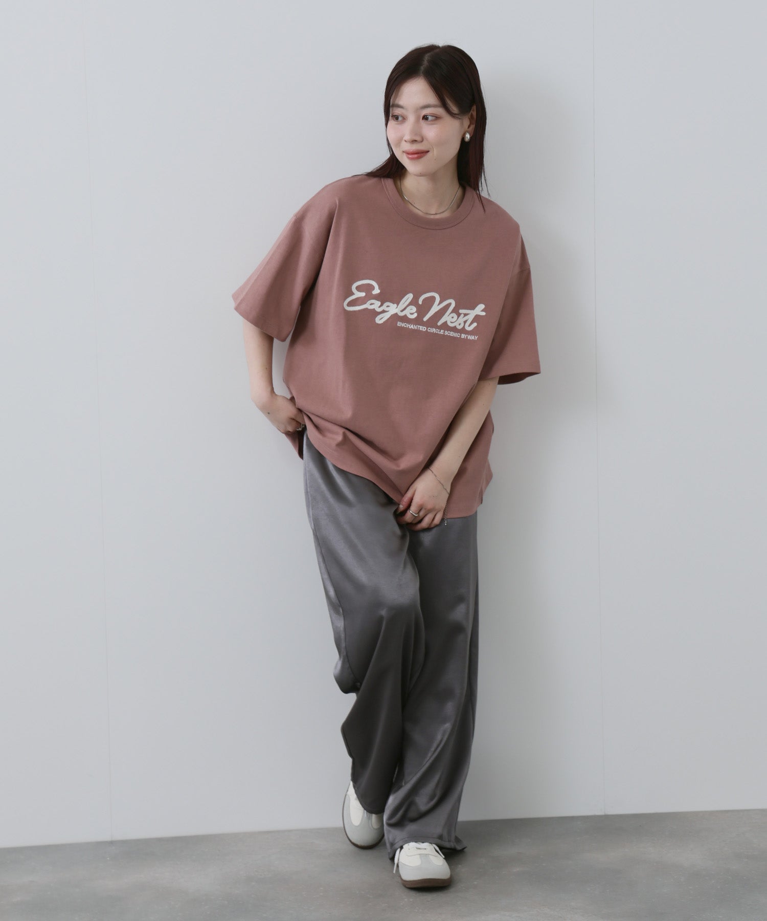 NAVY ヘビーウエイトルーズTシャツ レディース