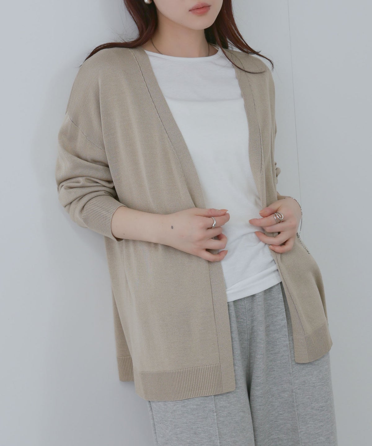 [期間限定価格]Free Nature トッパーカーディガン＆Tシャツアンサンブル レディース