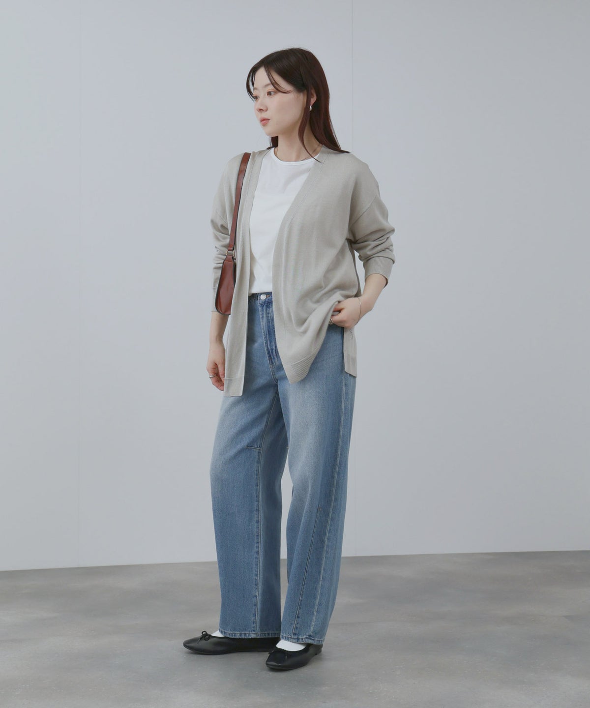 [期間限定価格]Free Nature トッパーカーディガン＆Tシャツアンサンブル レディース