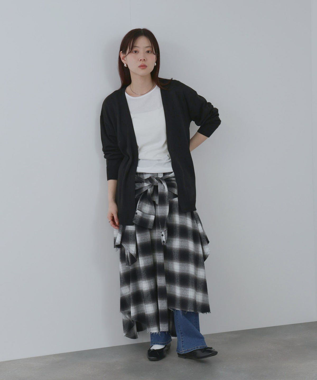 [期間限定価格]Free Nature トッパーカーディガン＆Tシャツアンサンブル レディース