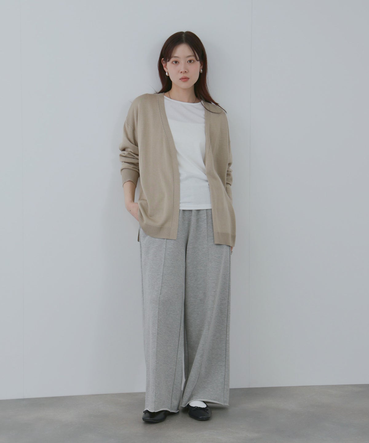 [期間限定価格]Free Nature トッパーカーディガン＆Tシャツアンサンブル レディース