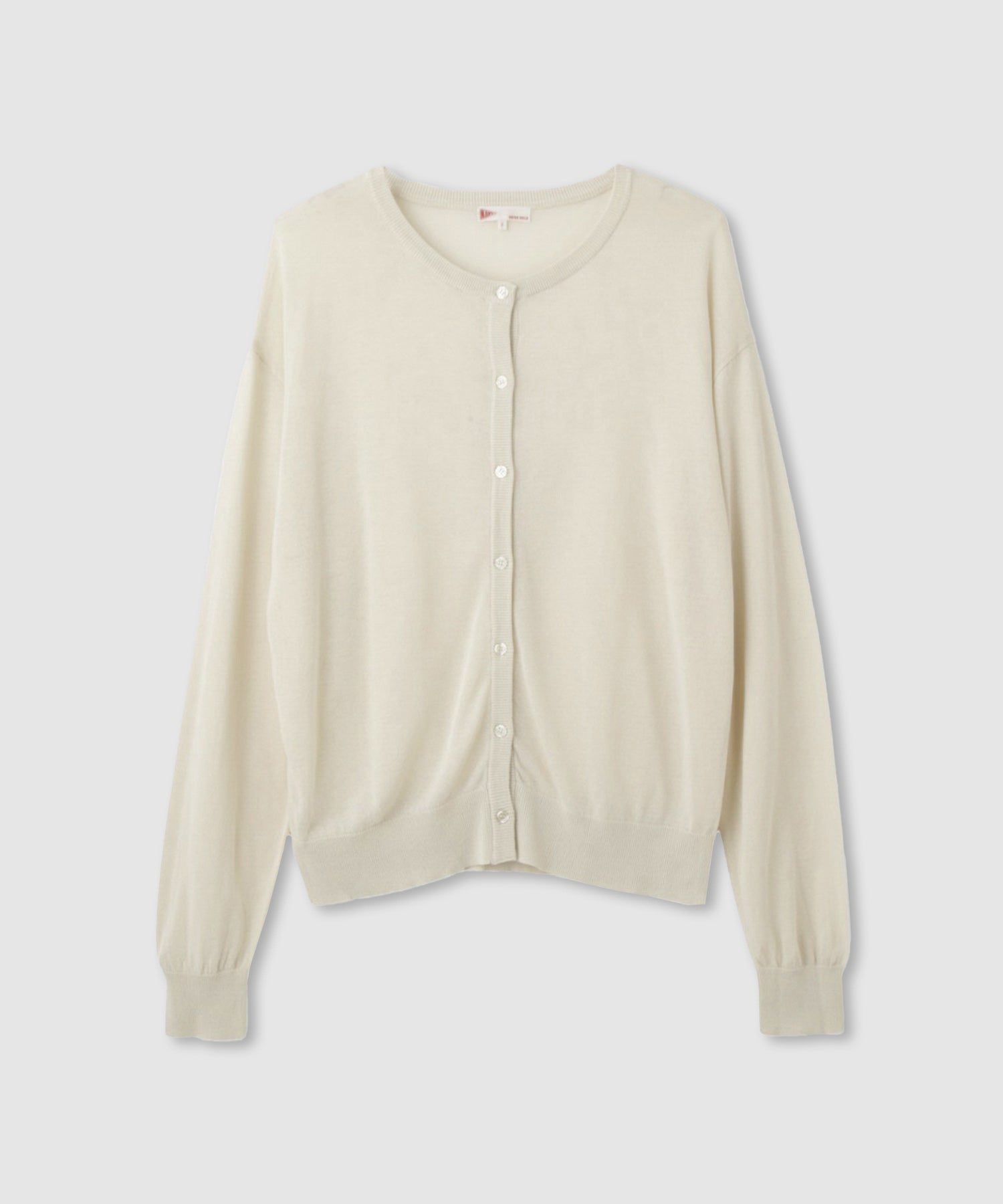 NAVY シアーニットクルーネックカーディガン レディース