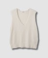  [期間限定価格]Free Nature テープヤーンVネックニットベスト レディース