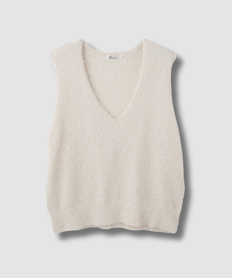[期間限定価格]Free Nature  テープヤーンVネックニットベスト レディース商品画像-2