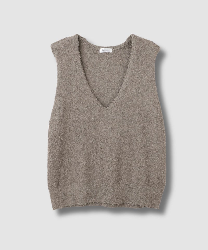 [期間限定価格]Free Nature  テープヤーンVネックニットベスト レディース商品画像-3