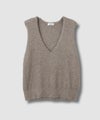  [期間限定価格]Free Nature テープヤーンVネックニットベスト レディース