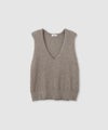  [期間限定価格]Free Nature テープヤーンVネックニットベスト レディース