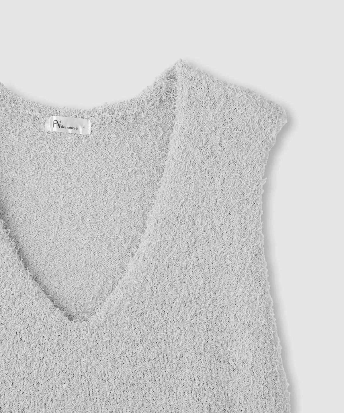  [期間限定価格]Free Nature テープヤーンVネックニットベスト レディース