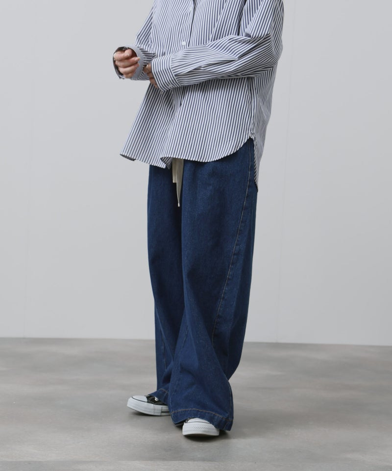 NAVY 11ozコットンデニム イージーバルーンワイドパンツ レディース商品画像-16