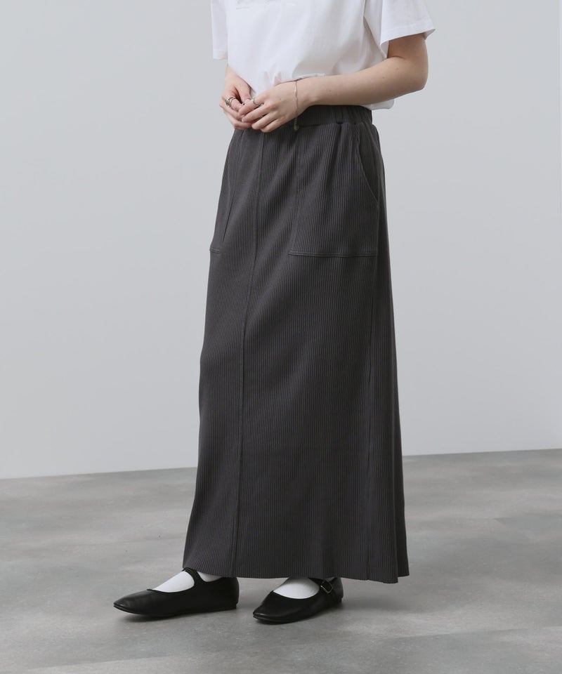 NAVY  針抜き テレコ Iラインスカート レディース商品画像-1