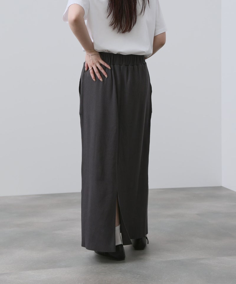 NAVY 針抜き テレコ Iラインスカート レディース商品画像-6