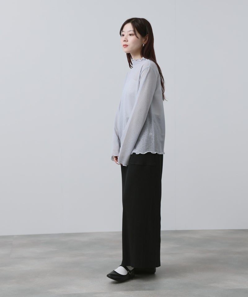 NAVY  針抜き テレコ Iラインスカート レディース商品画像-13