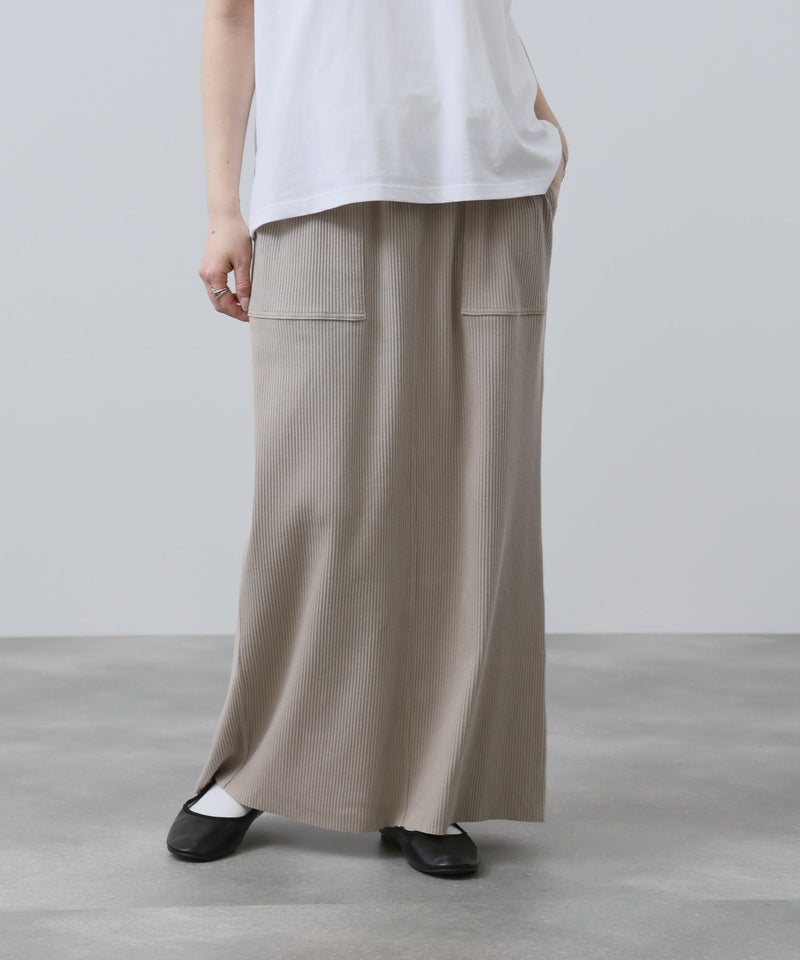 NAVY 針抜き テレコ Iラインスカート レディース商品画像-14