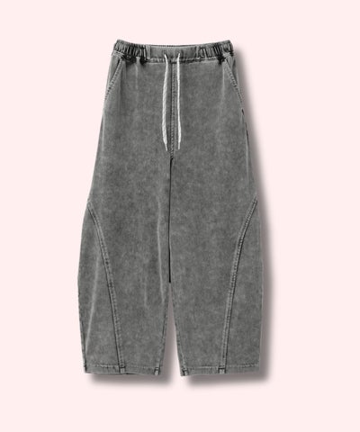 NAVY SARARI ニットデニム バレルレッグパンツ 冷感 ストレッチ性 キッズ