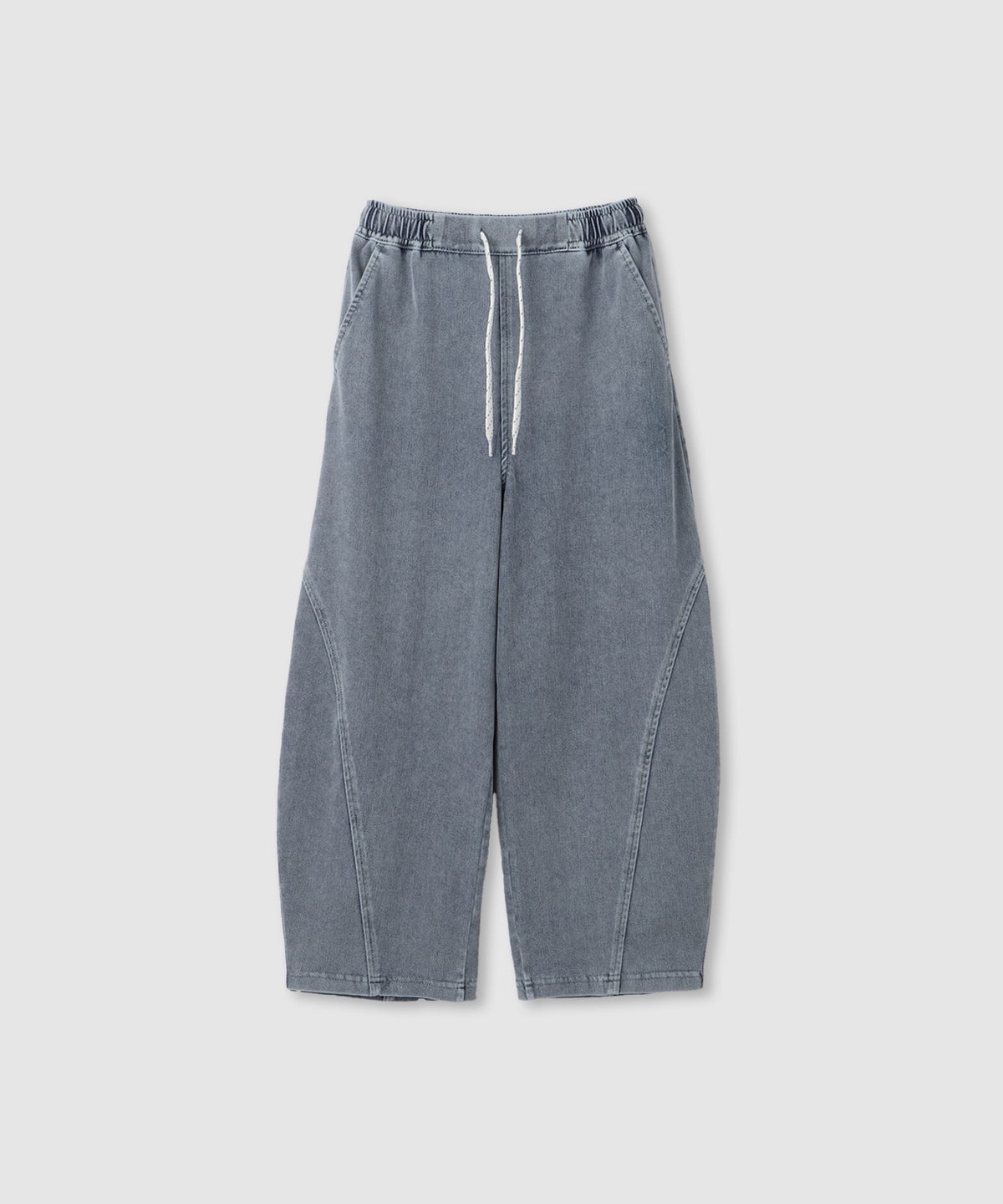 NAVY SARARI ニットデニム バレルレッグパンツ 冷感 ストレッチ性 キッズ