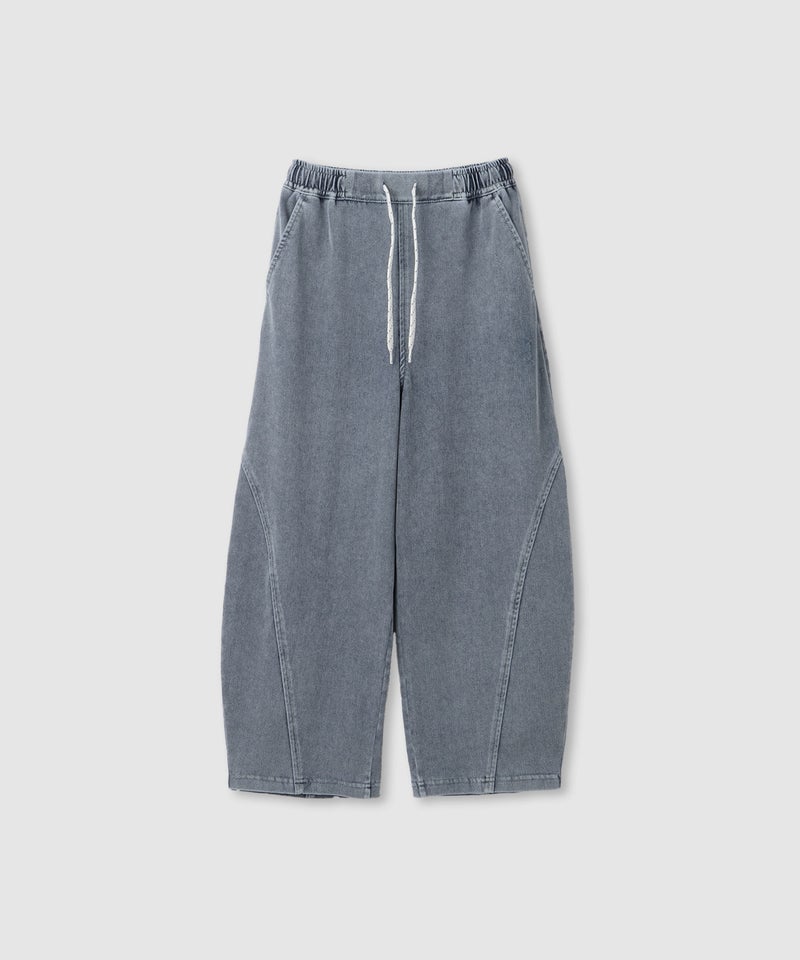 NAVY SARARI ニットデニム バレルレッグパンツ 冷感 ストレッチ性 キッズ商品画像-2