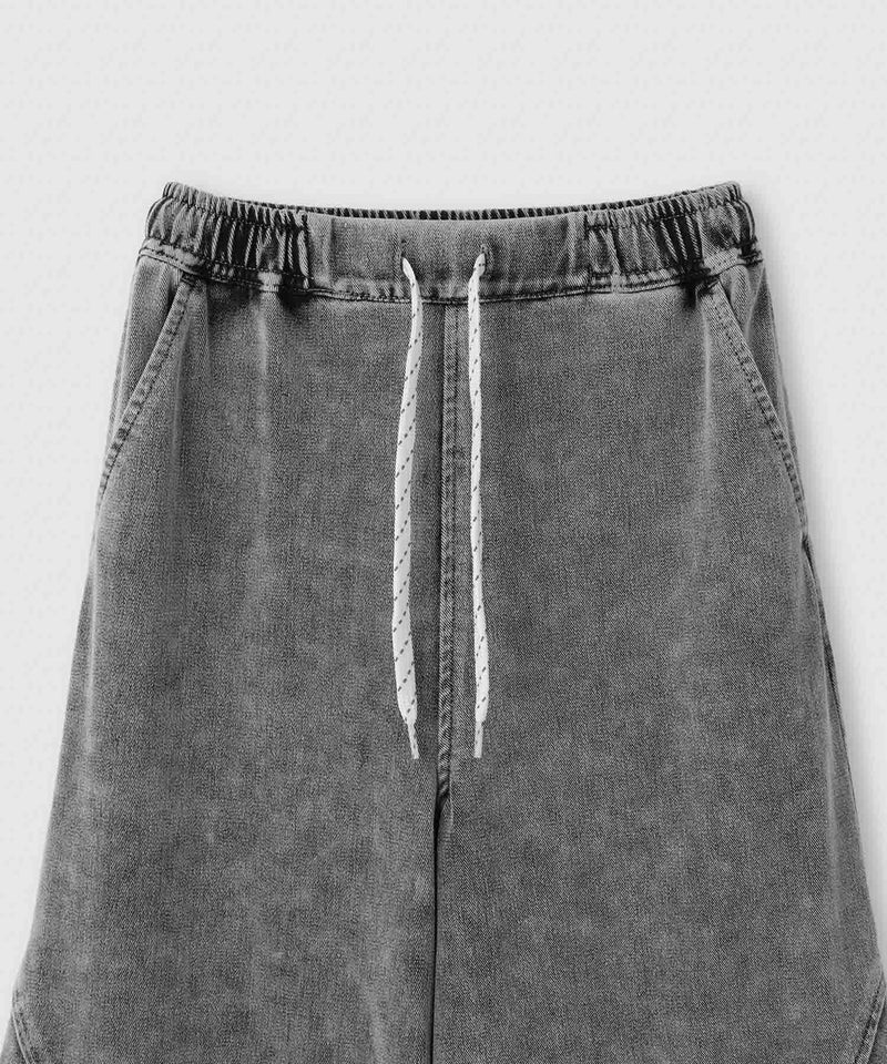 NAVY SARARI ニットデニム バレルレッグパンツ 冷感 ストレッチ性 キッズ商品画像-4