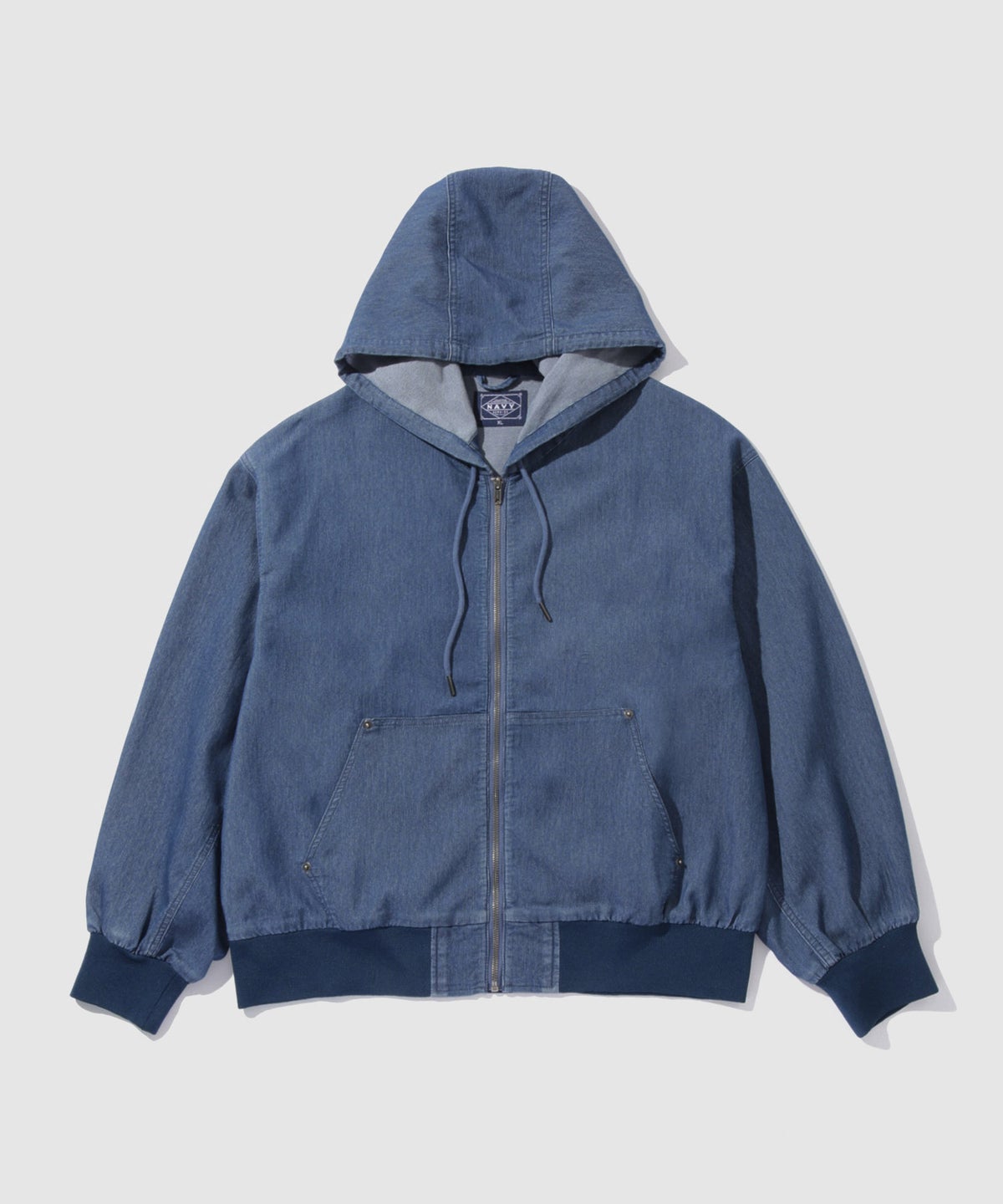 NAVY ブリーズデニム フルジップパーカー メンズ