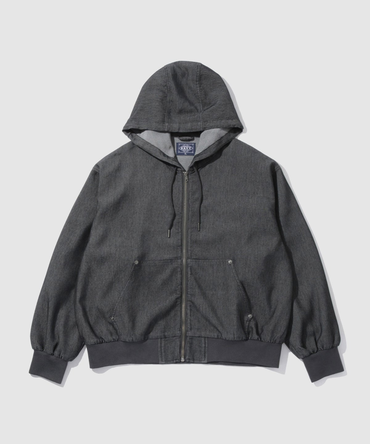 NAVY ブリーズデニム フルジップパーカー メンズ