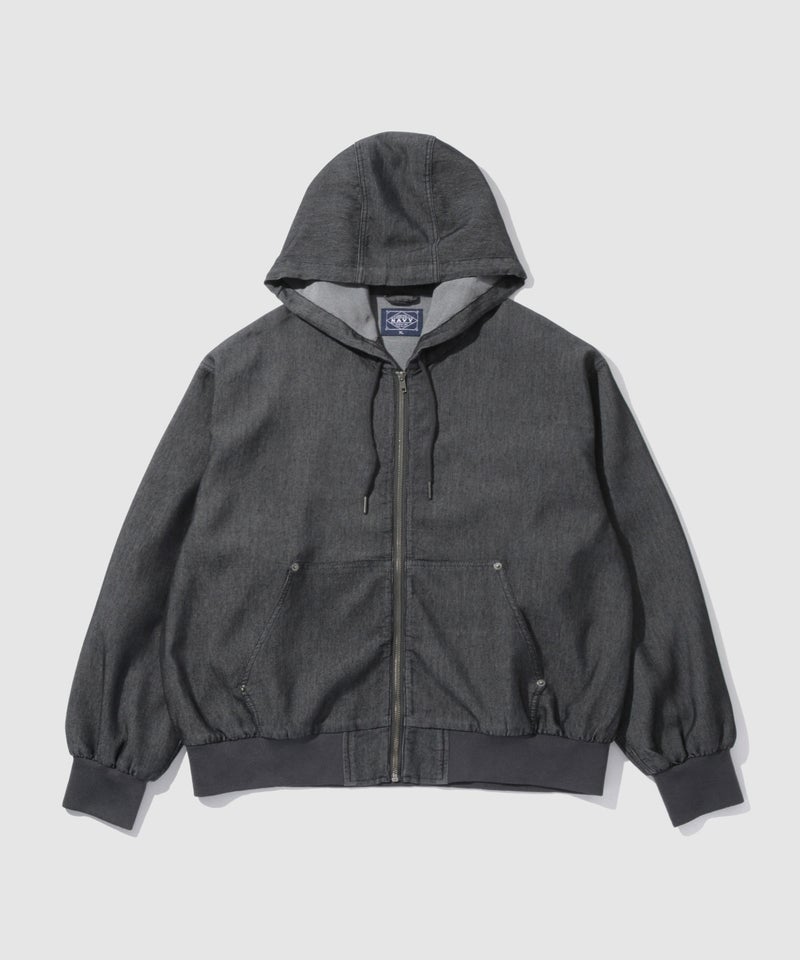 [期間限定価格]NAVY  ブリーズデニム フルジップパーカー メンズ商品画像-2