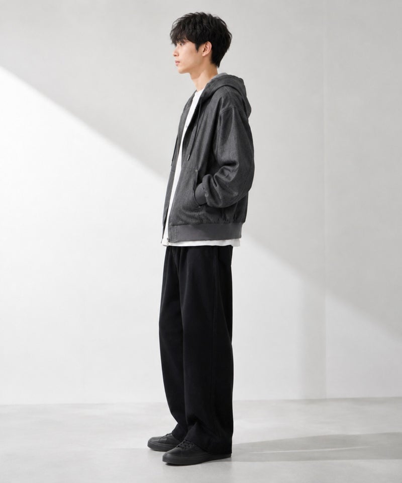 NAVY ブリーズデニム フルジップパーカー メンズ商品画像-9