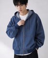 NAVY  ブリーズデニム フルジップパーカー メンズ商品サムネイル-11