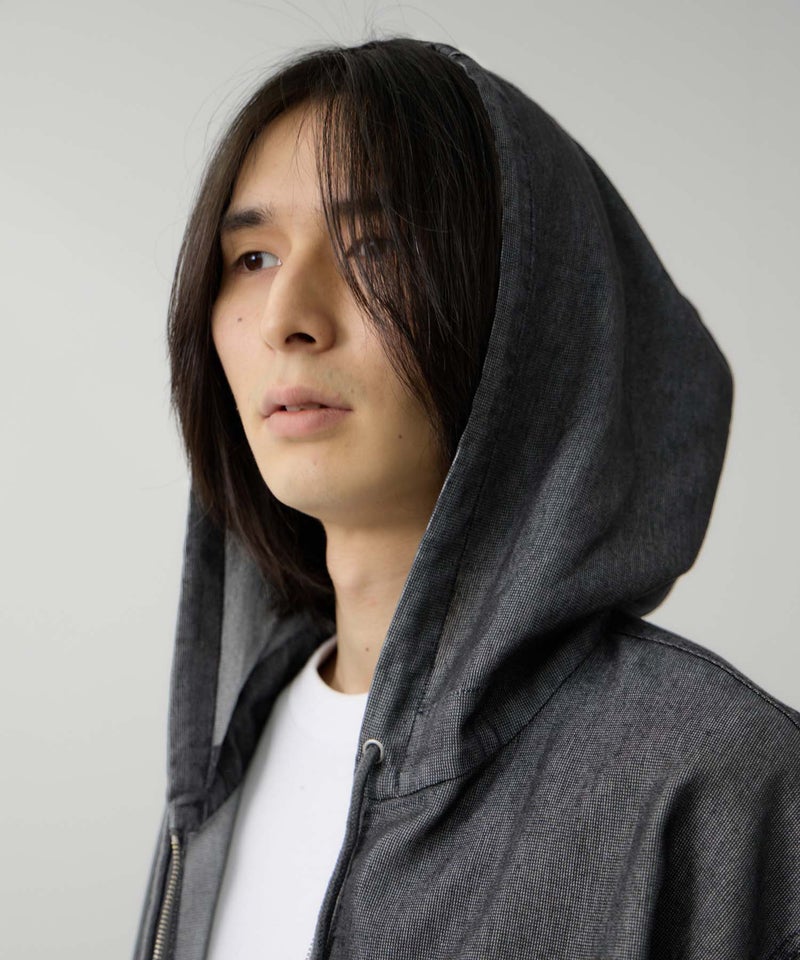 [期間限定価格]NAVY  ブリーズデニム フルジップパーカー メンズ商品画像-12