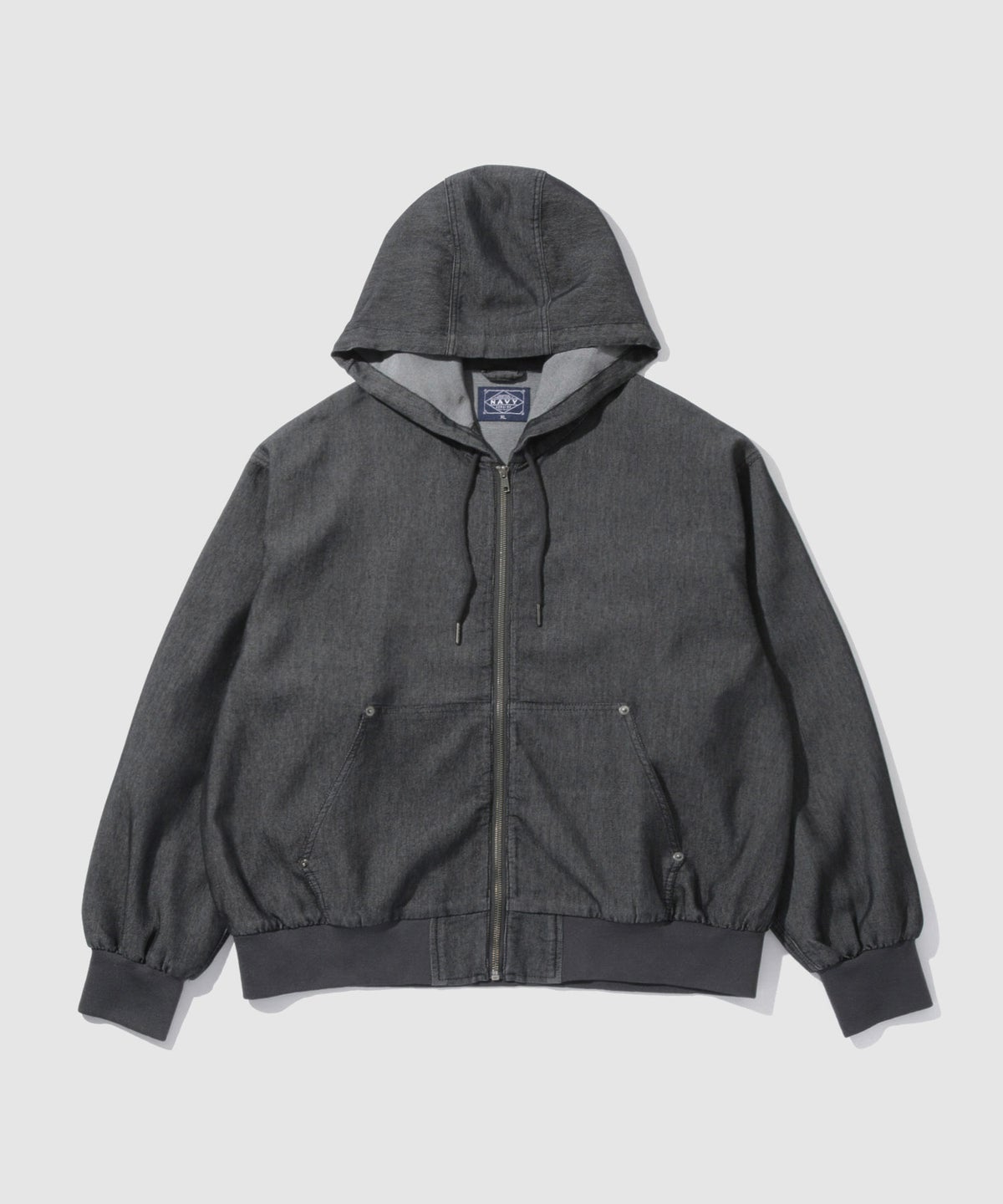 NAVY ブリーズデニム フルジップパーカー メンズ