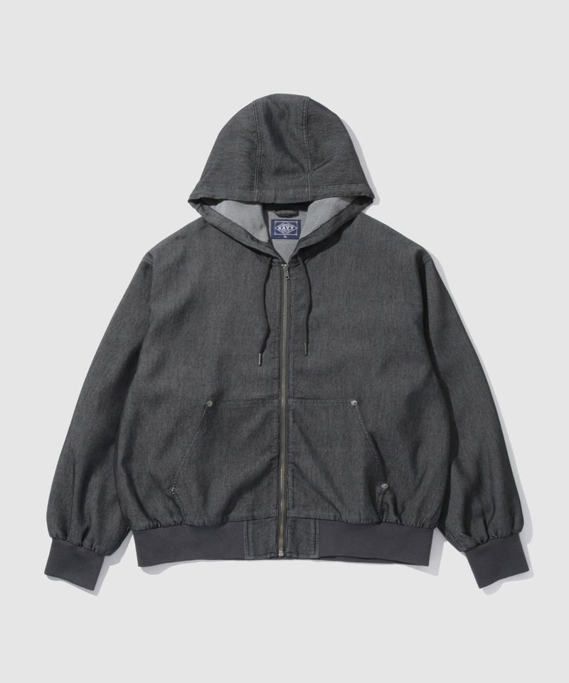 NAVY ブリーズデニム フルジップパーカー メンズ商品画像-16