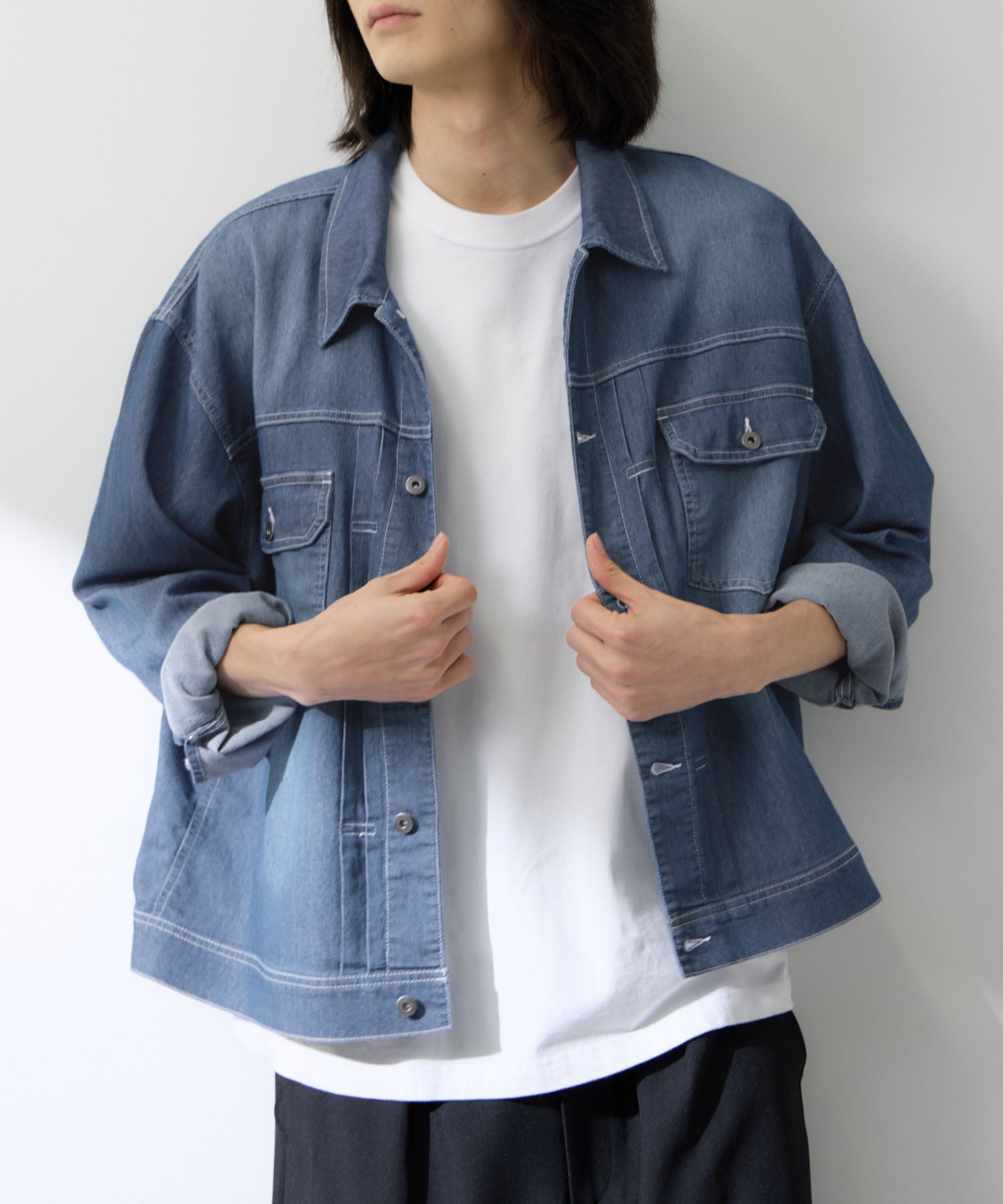 NAVY ブリーズデニム Type2ジャケット メンズ