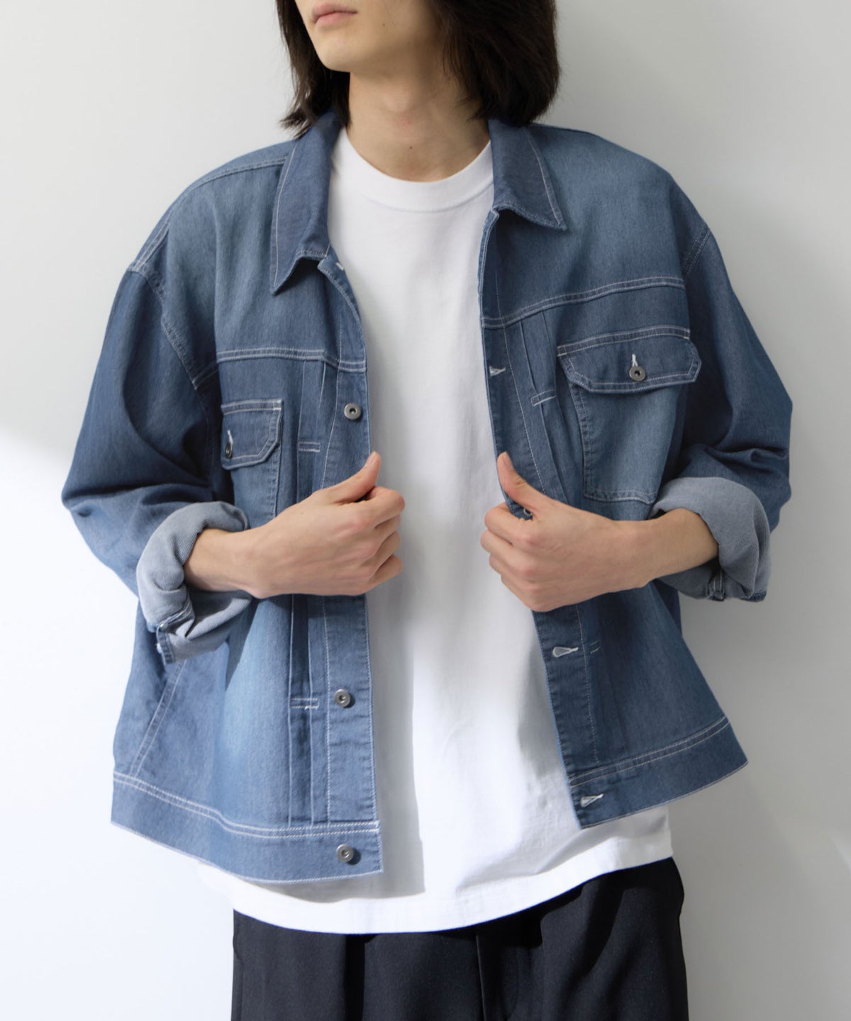 NAVY ブリーズデニム Type2ジャケット メンズ