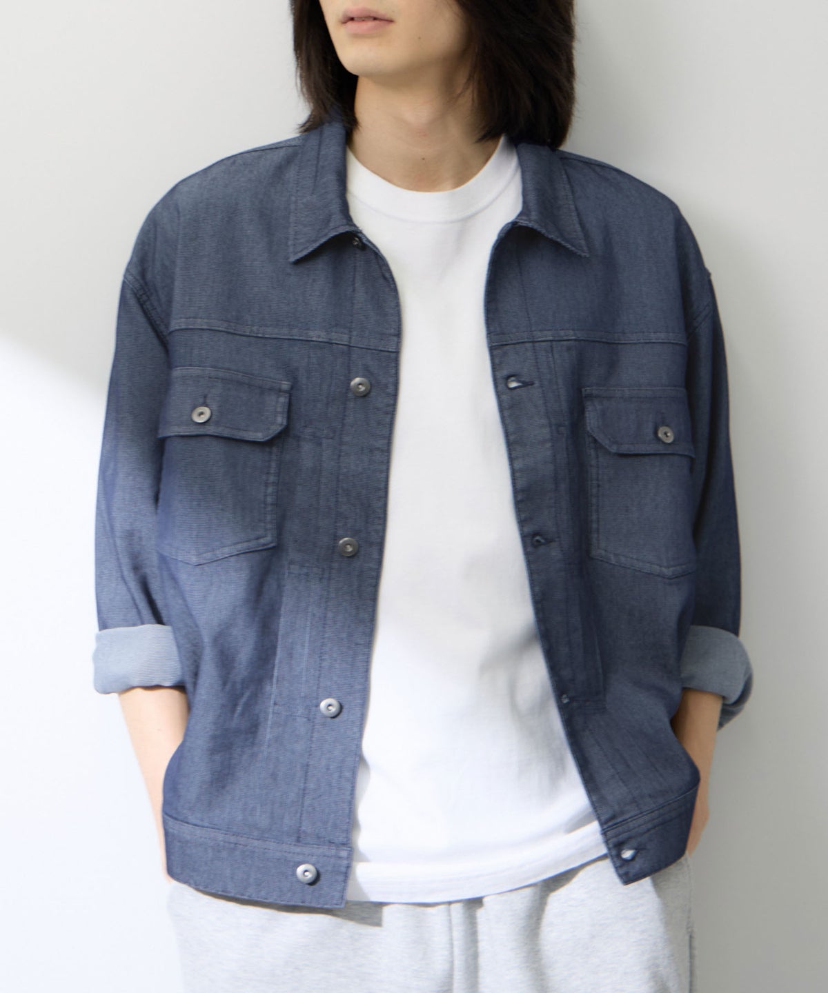 NAVY ブリーズデニム Type2ジャケット メンズ