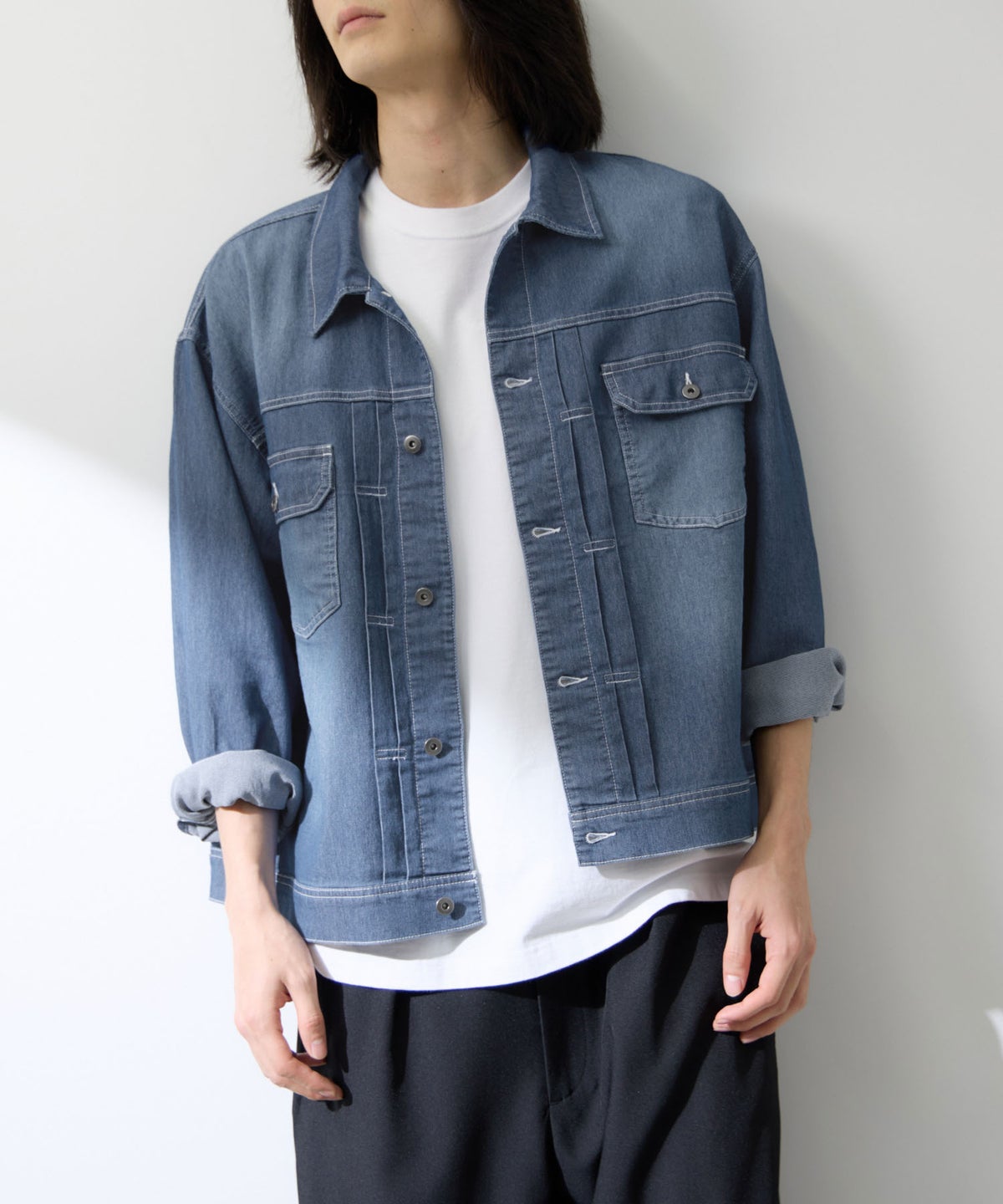 NAVY ブリーズデニム Type2ジャケット メンズ