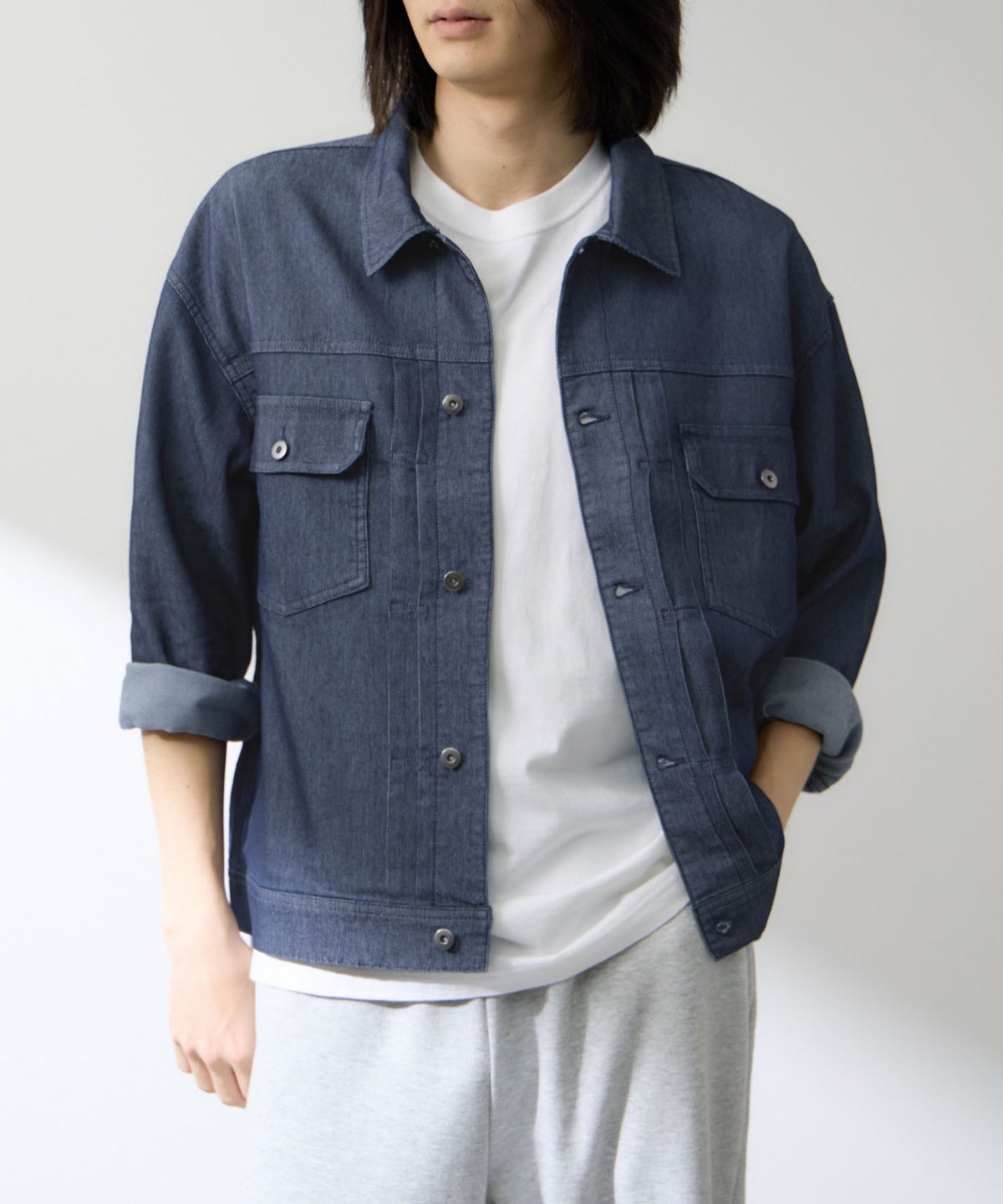 NAVY ブリーズデニム Type2ジャケット メンズ