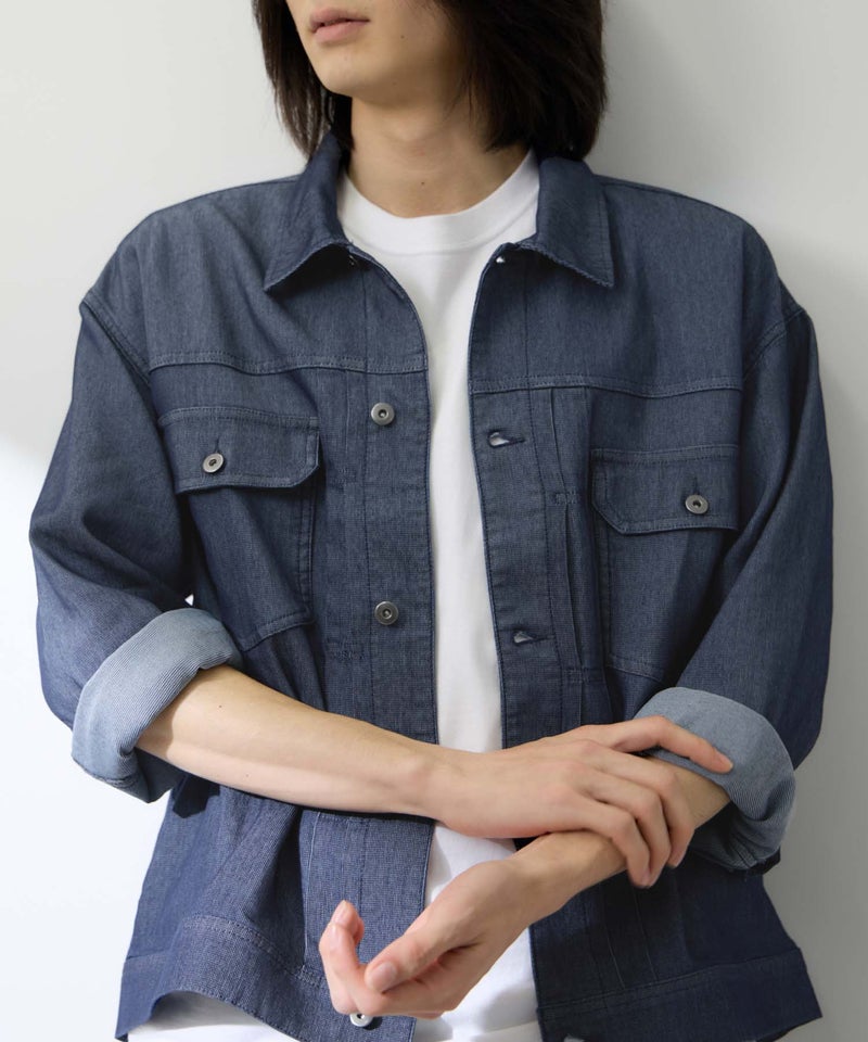 [期間限定価格]NAVY  ブリーズデニム Type2ジャケット メンズ商品画像-10