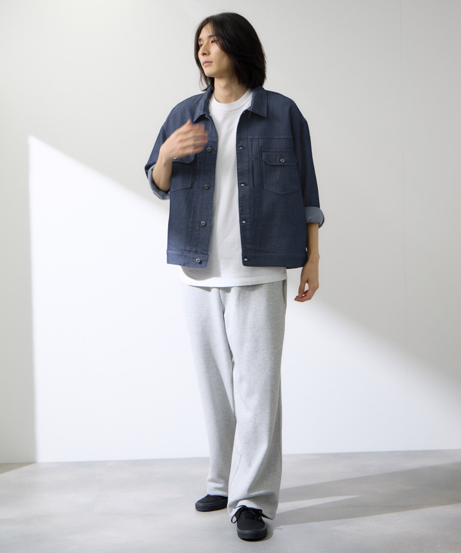 ネイビー デニムジャケットXL NAVY ブリーズデニム Type2ジャケット メンズ