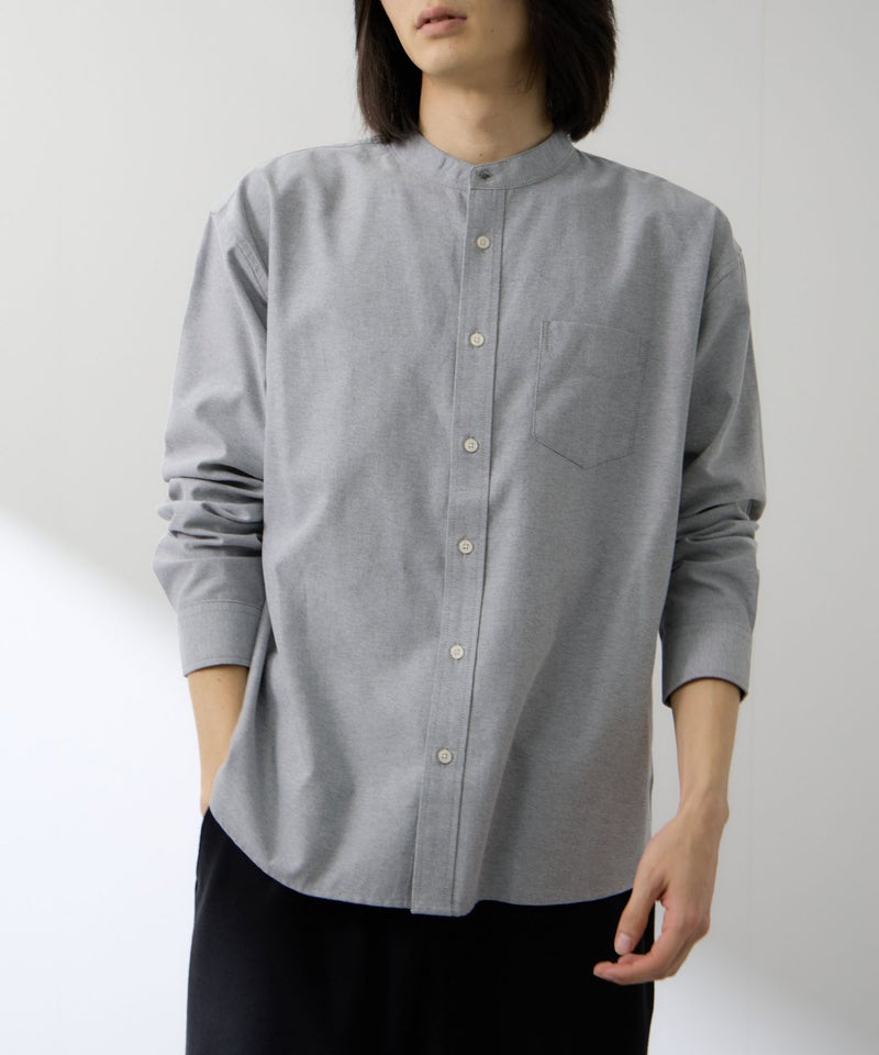 Real Standard  オックス長袖バンドカラーシャツ メンズ商品画像-3