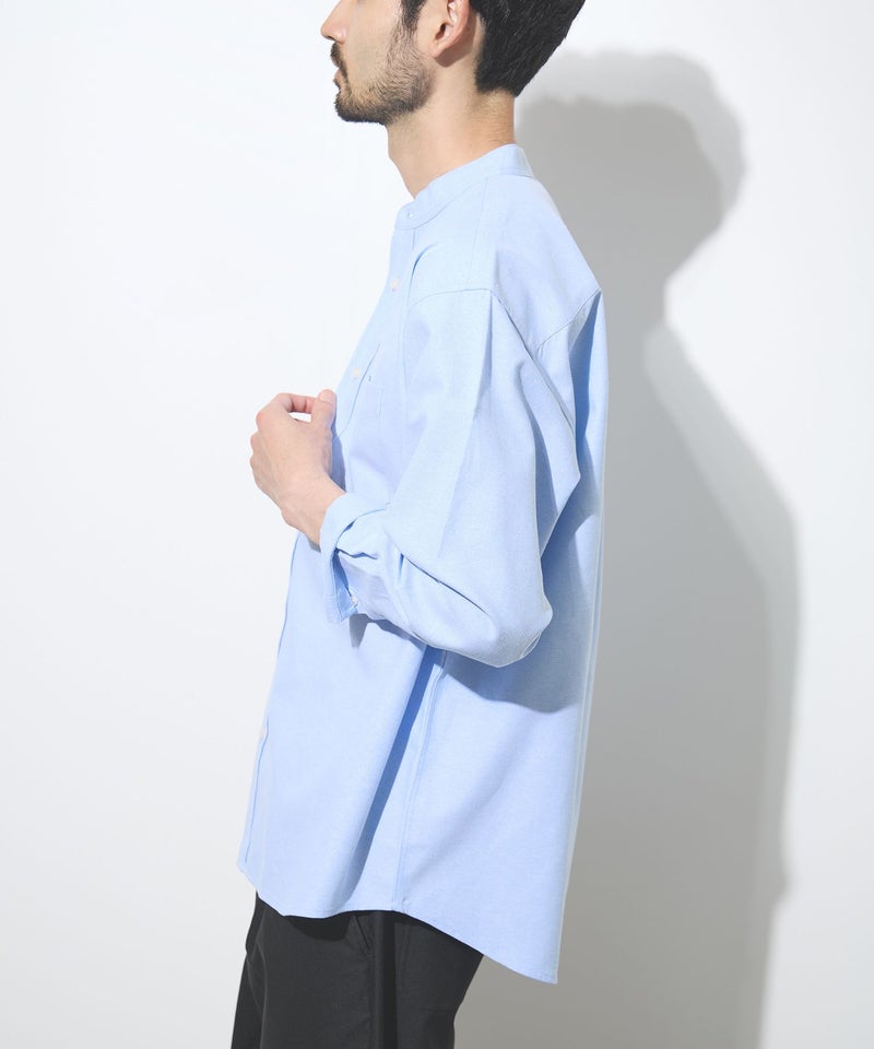 Real Standard  オックス長袖バンドカラーシャツ メンズ商品画像-6