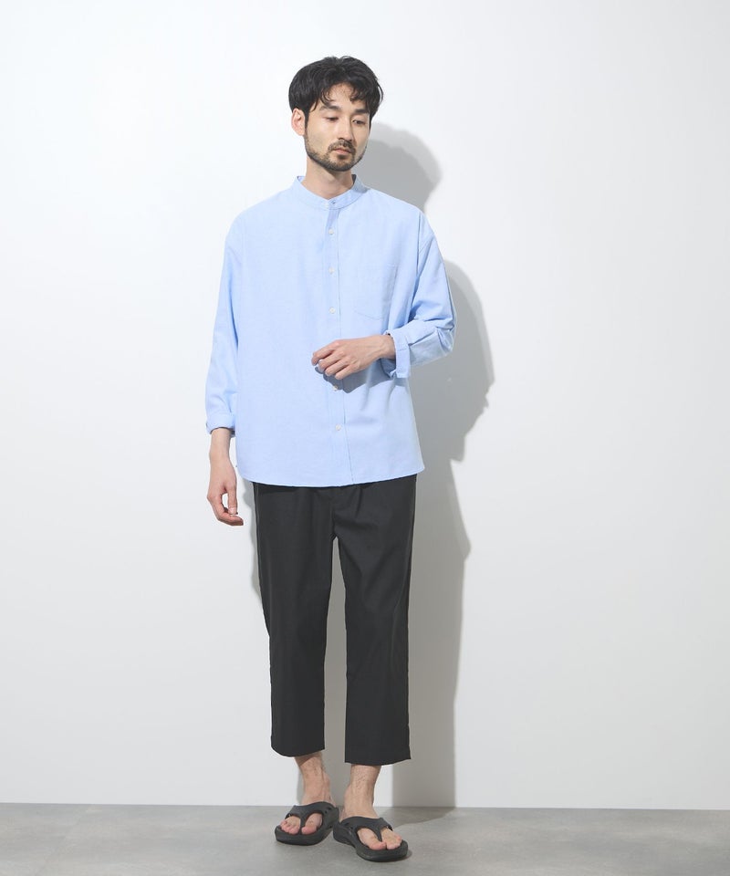 Real Standard オックス長袖バンドカラーシャツ メンズ商品画像-9