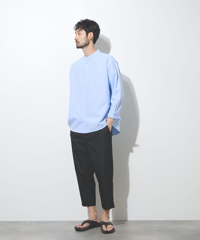 Real Standard  オックス長袖バンドカラーシャツ メンズ商品画像-10