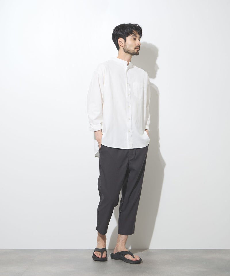 Real Standard  オックス長袖バンドカラーシャツ メンズ商品画像-12