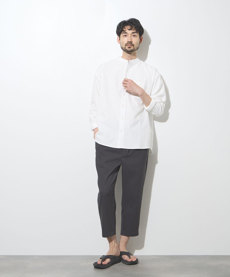 Real Standard オックス長袖バンドカラーシャツ メンズ商品画像-13
