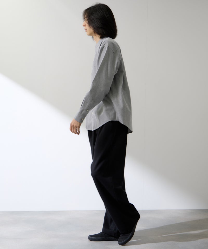 Real Standard オックス長袖バンドカラーシャツ メンズ商品画像-14